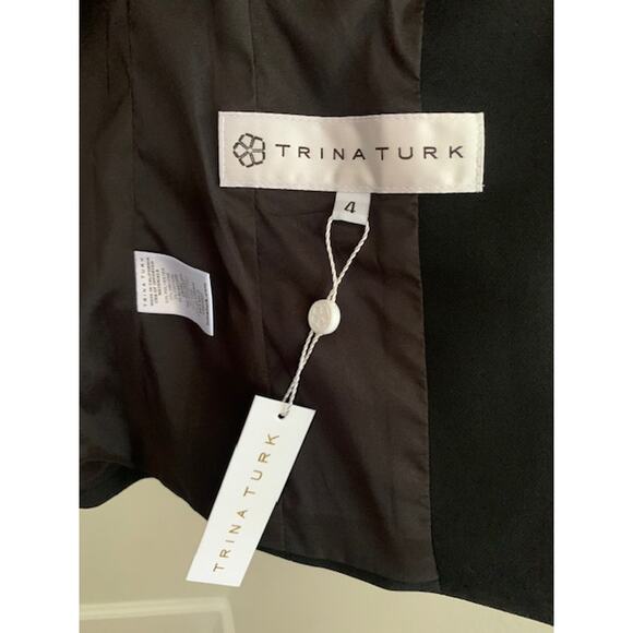 Trina‎ Turk-Classic Blazer-Black-Tailored Suit Jacket-NWT-Puff Sleeve-Women's-4 - Picture 3 of 9